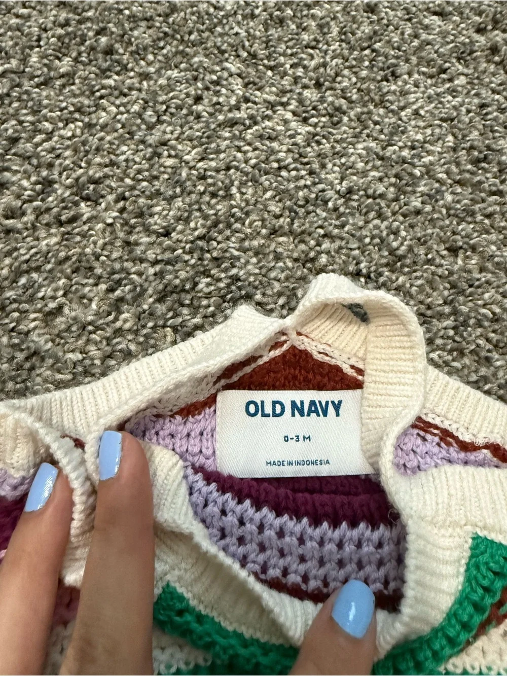 Old Navy Striped Crochet Shorts Set